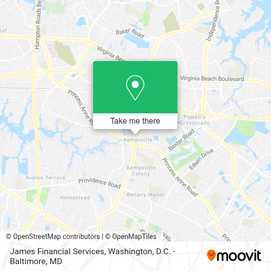 James Financial Services map