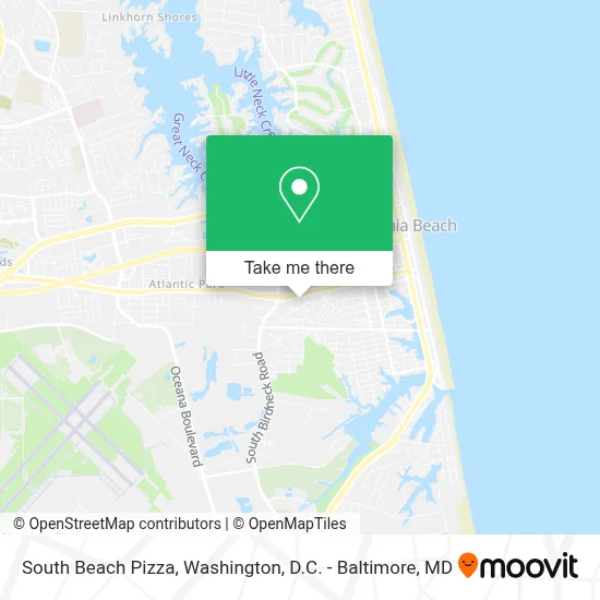 South Beach Pizza map