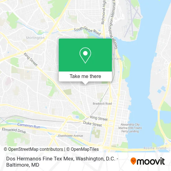 Dos Hermanos Fine Tex Mex map