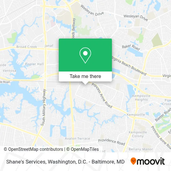 Shane's Services map