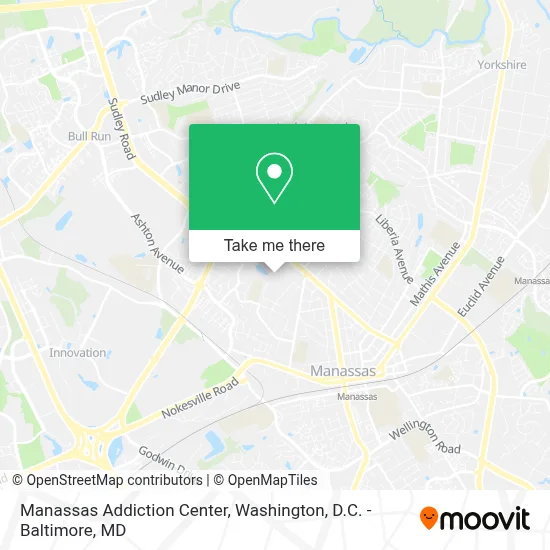 Manassas Addiction Center map