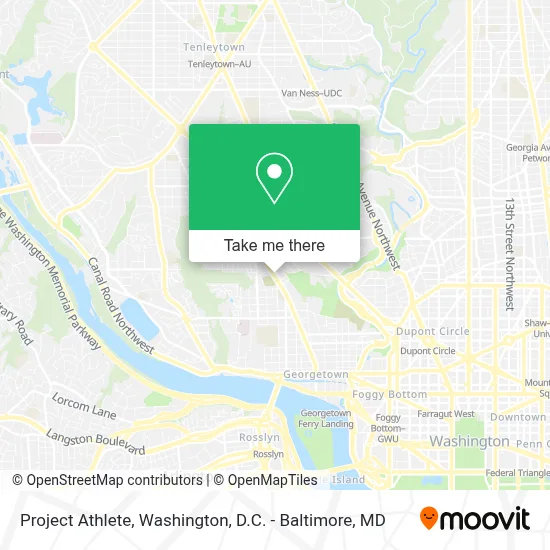Project Athlete map