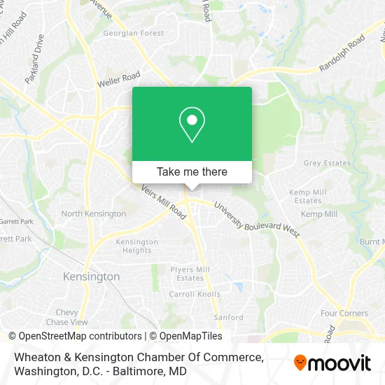 Wheaton & Kensington Chamber Of Commerce map