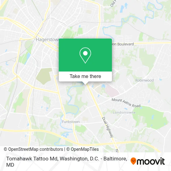 Tomahawk Tattoo Md map