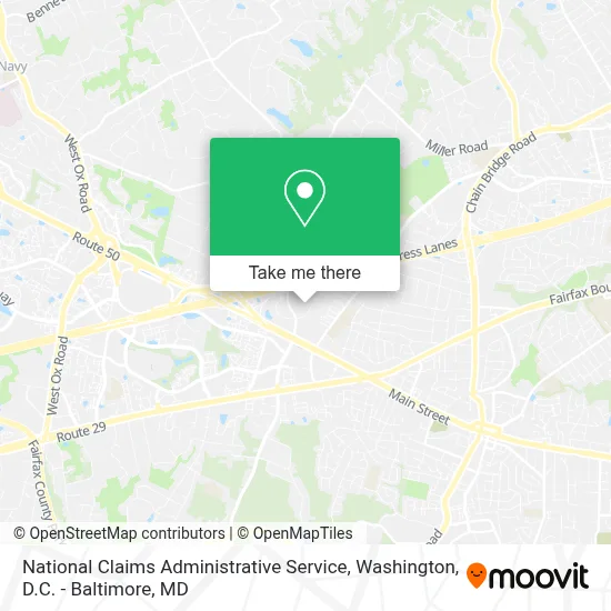 National Claims Administrative Service map