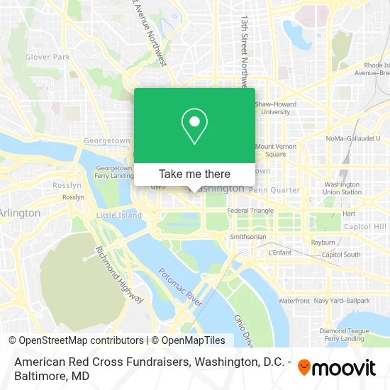 American Red Cross Fundraisers map