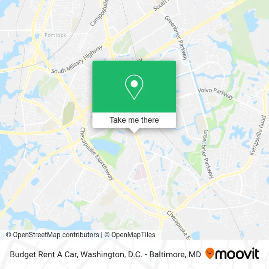 Budget Rent A Car map