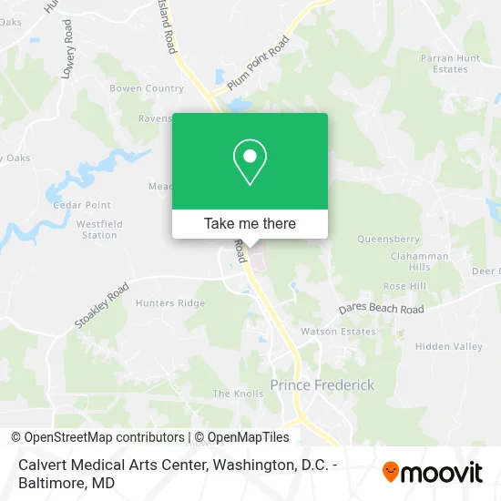 Calvert Medical Arts Center map