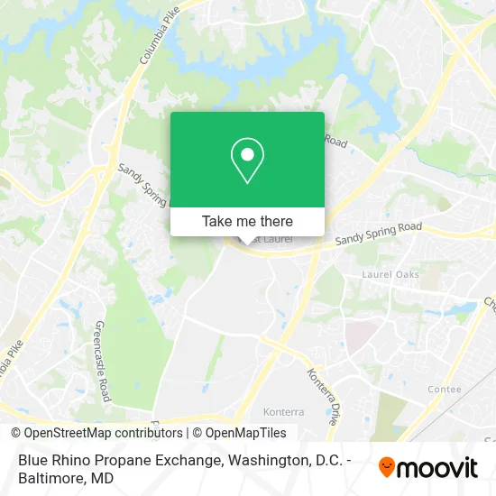 Blue Rhino Propane Exchange map