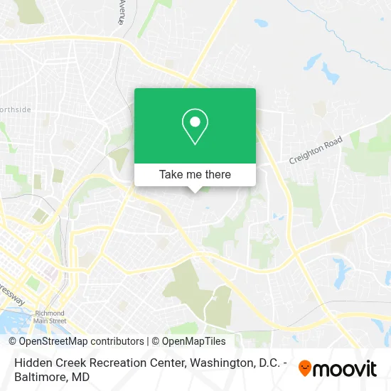 Hidden Creek Recreation Center map