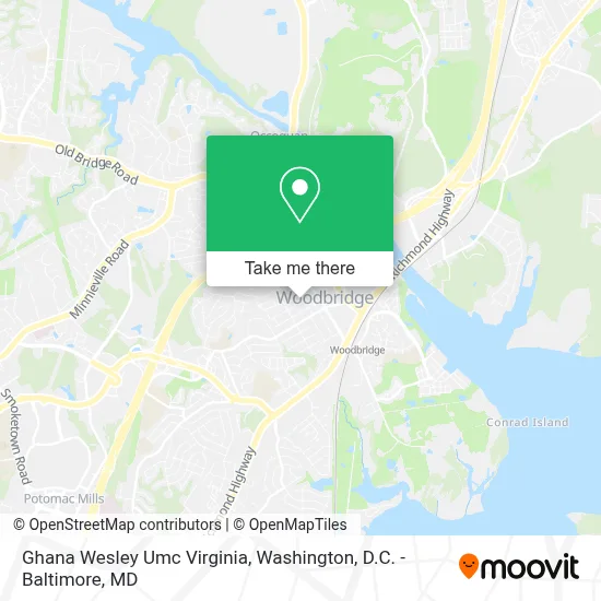 Ghana Wesley Umc Virginia map