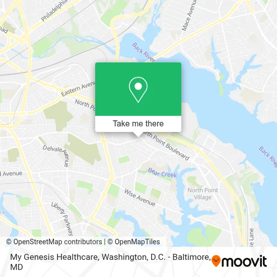 My Genesis Healthcare map