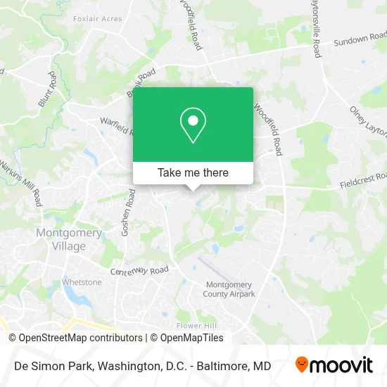 De Simon Park map