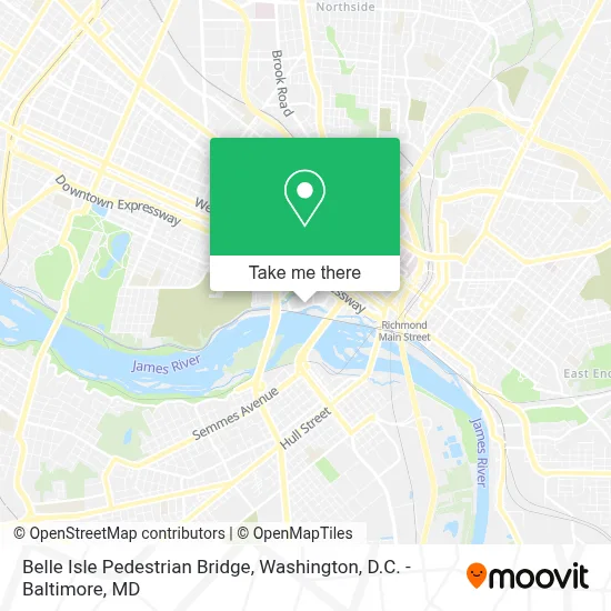 Belle Isle Pedestrian Bridge map