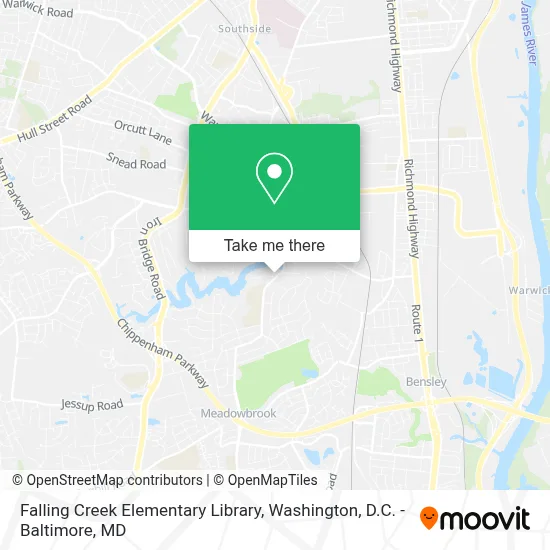 Falling Creek Elementary Library map