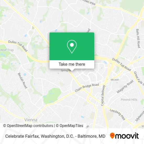 Celebrate Fairfax map