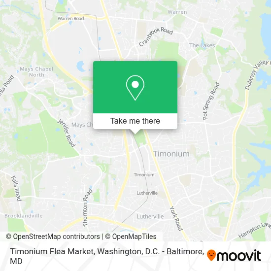 Timonium Flea Market map