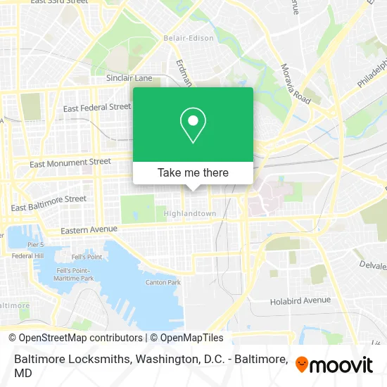 Baltimore Locksmiths map