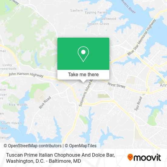Tuscan Prime Italian Chophouse And Dolce Bar map