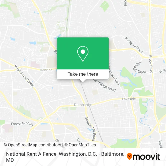 National Rent A Fence map