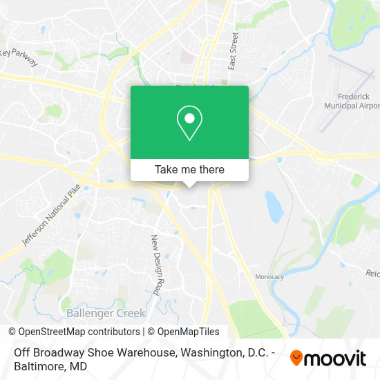 Off Broadway Shoe Warehouse map