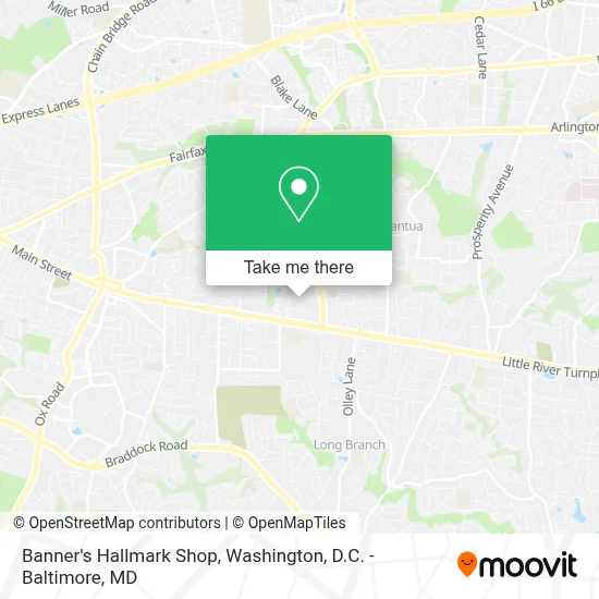 Banner's Hallmark Shop map