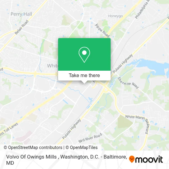 Volvo Of Owings Mills map