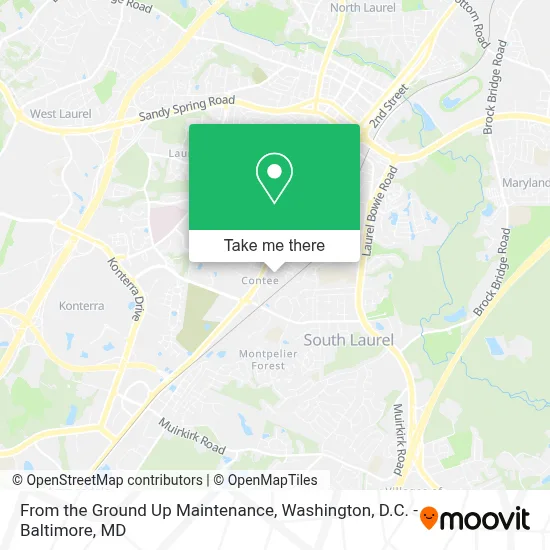 From the Ground Up Maintenance map