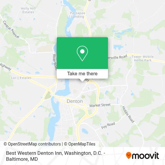 Best Western Denton Inn map