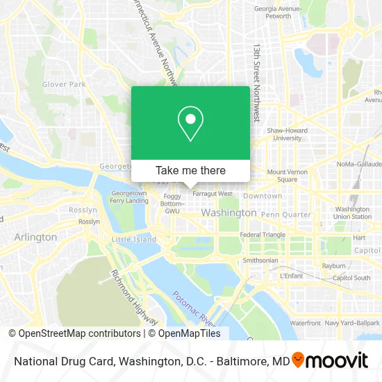 National Drug Card map