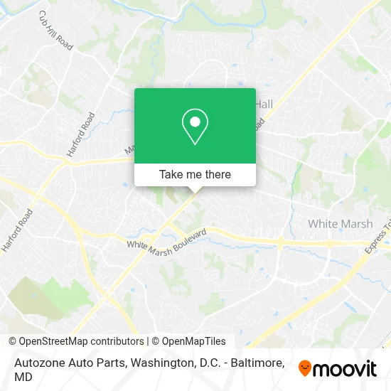 Autozone Auto Parts map
