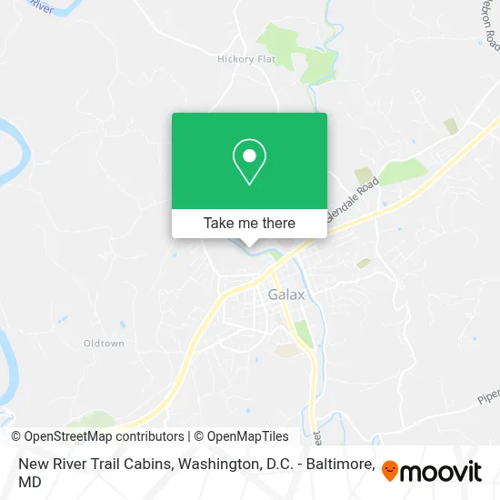 New River Trail Cabins map