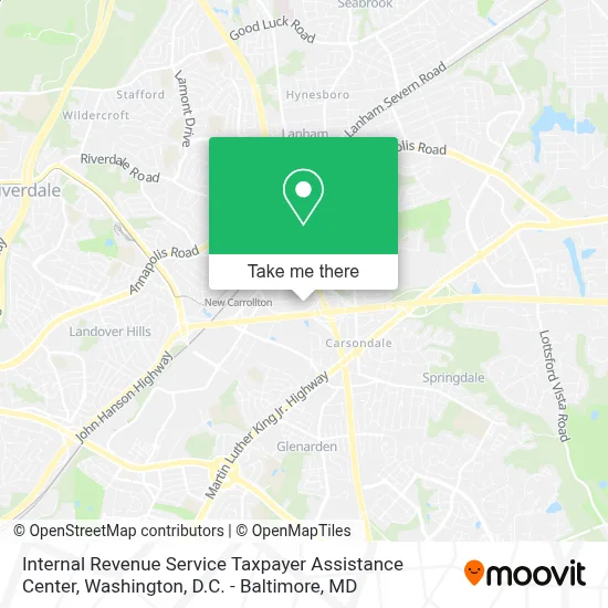 Internal Revenue Service Taxpayer Assistance Center map