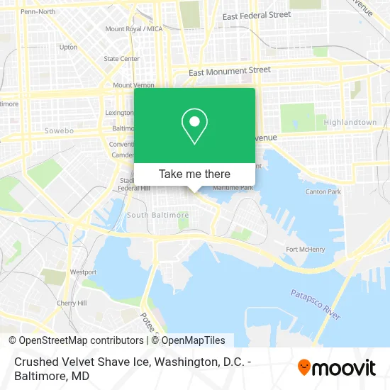 Crushed Velvet Shave Ice map