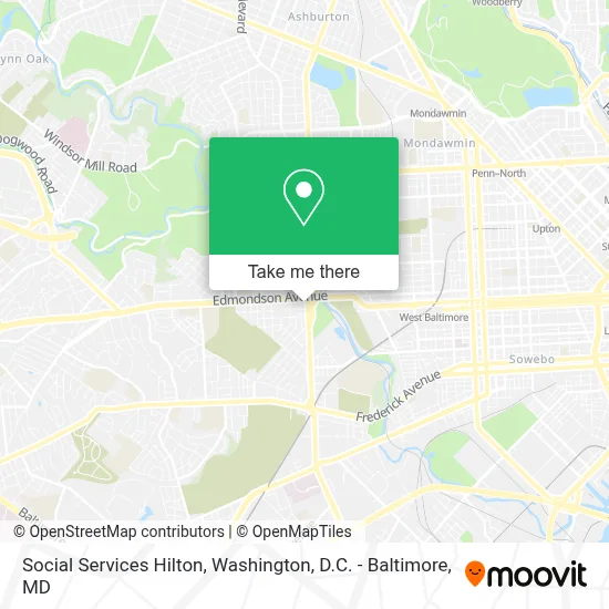 Social Services Hilton map