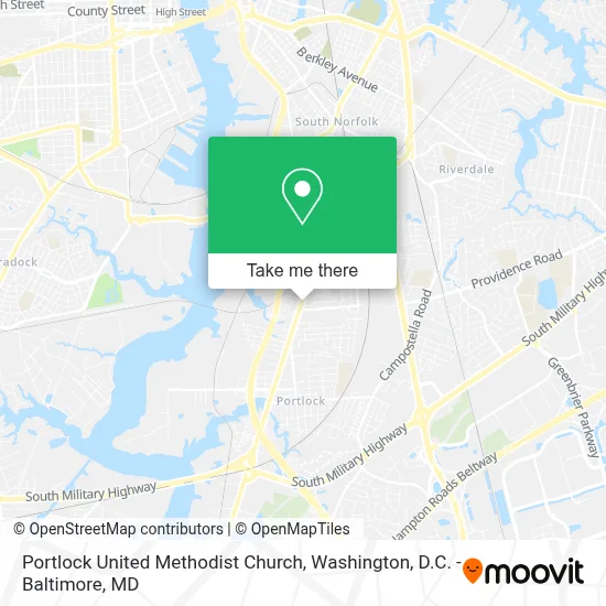 Portlock United Methodist Church map