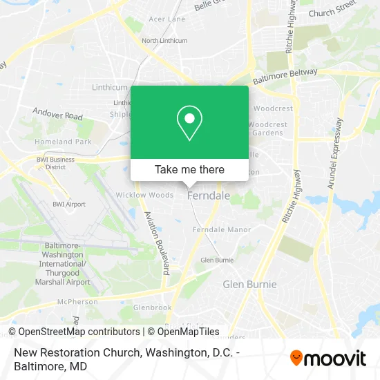 New Restoration Church map