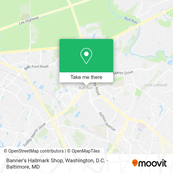Banner's Hallmark Shop map
