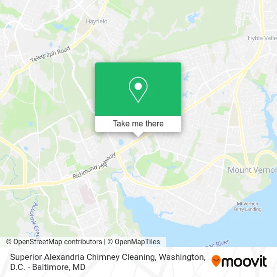 Superior Alexandria Chimney Cleaning map