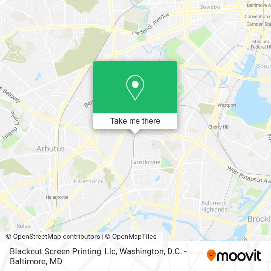 Blackout Screen Printing, Llc map