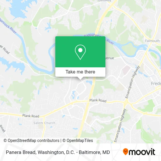 Panera Bread map