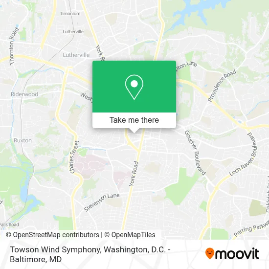 Towson Wind Symphony map
