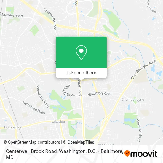 Centerwell Brook Road map
