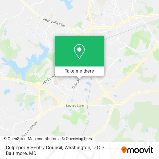 Culpeper Re-Entry Council map