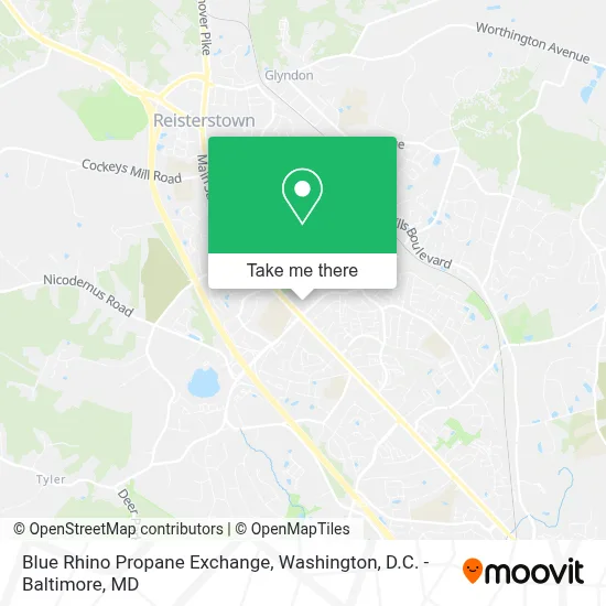 Blue Rhino Propane Exchange map