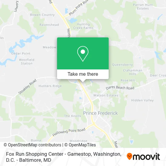 Fox Run Shopping Center - Gamestop map