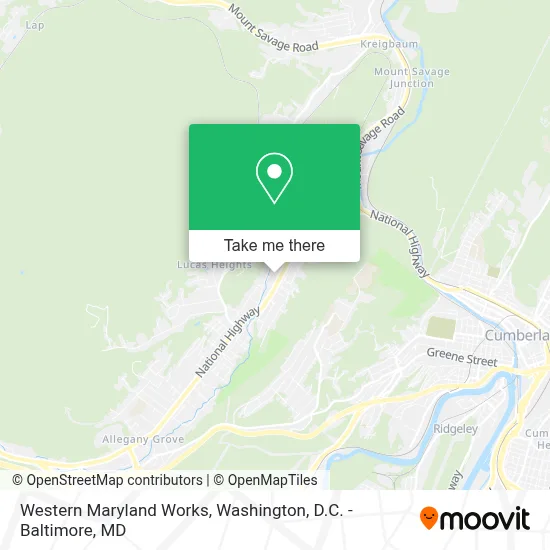 Western Maryland Works map