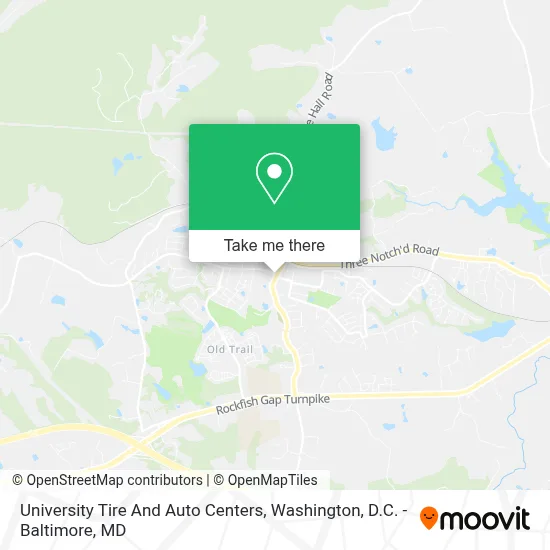 University Tire And Auto Centers map