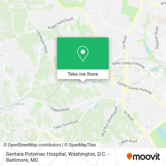 Sentara Potomac Hospital map