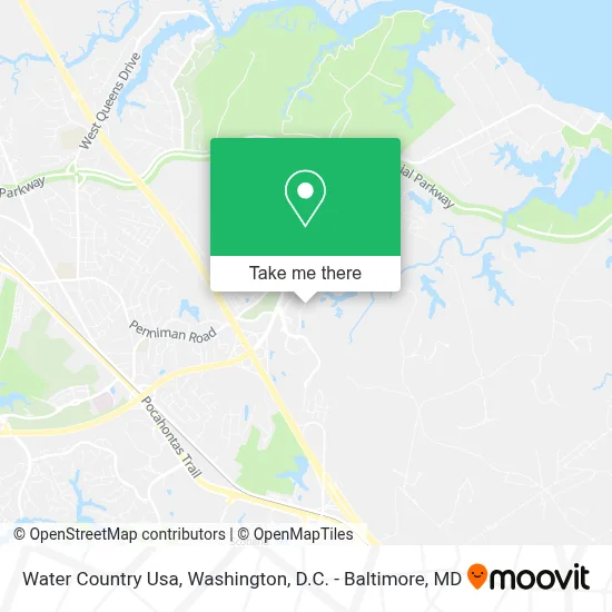 Water Country Usa map